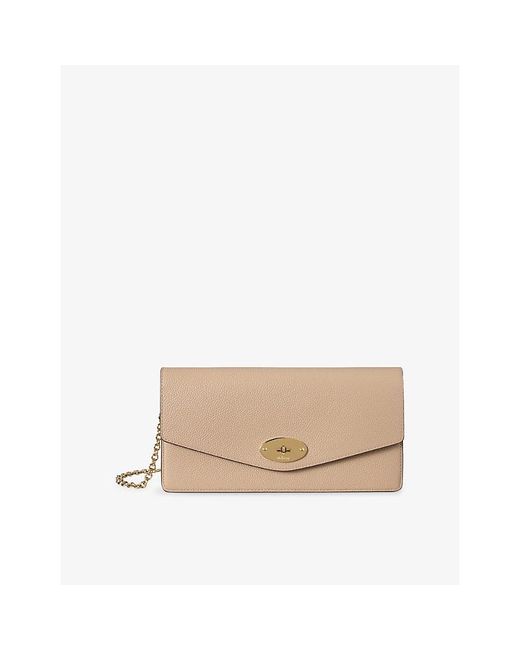 Mulberry Natural Darley Leather Clutch Bag