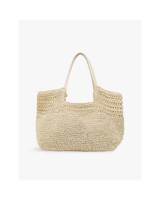 Reiss Natural Evelyn Woven Tote Bag