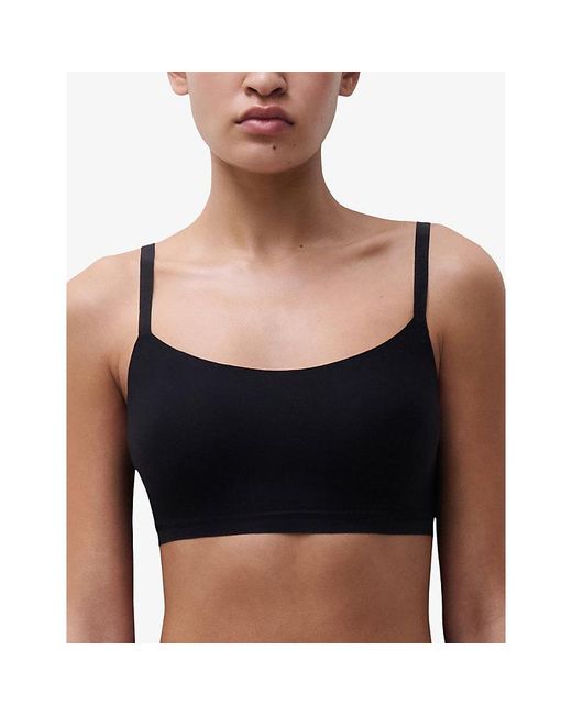 Chantelle Womens 011 Black Soft Stretch Stretch-jersey Bra M/l