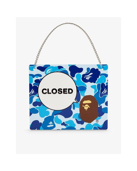 A Bathing Ape Blue Abc Camo Open/closed Acrylic Sign for men