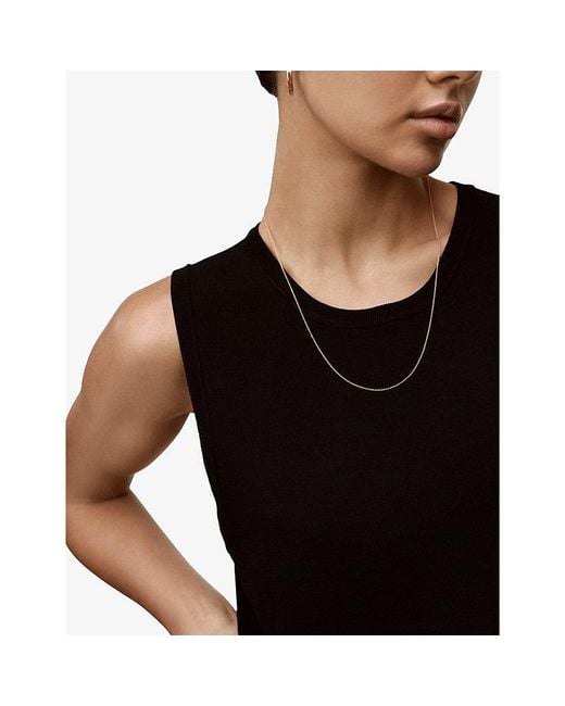 Monica Vinader White Fine 18Ct-Plated Vermeil Sterling- Chain Necklace