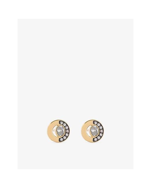 La Maison Du Couturier Metallic Skydiamond Crescent 18Ct And 0.43Ct Lab-Grown Diamond Stud Earrings