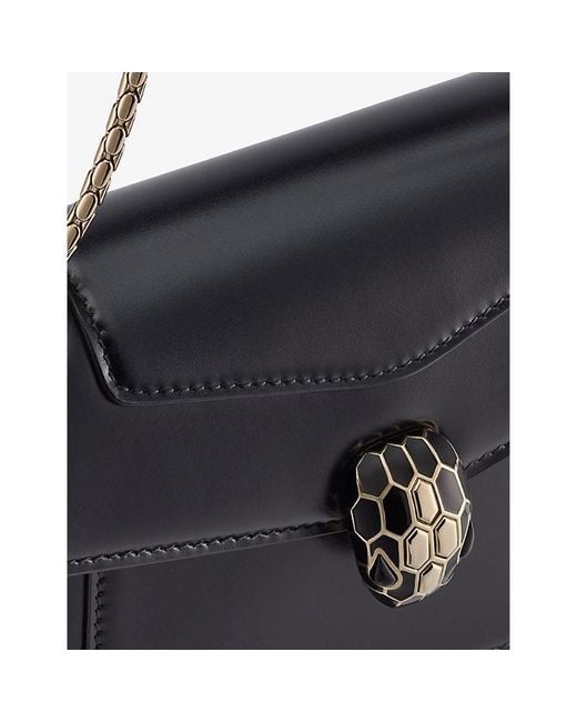 BVLGARI Black Serpenti Forever Leather Cross-Body Bag