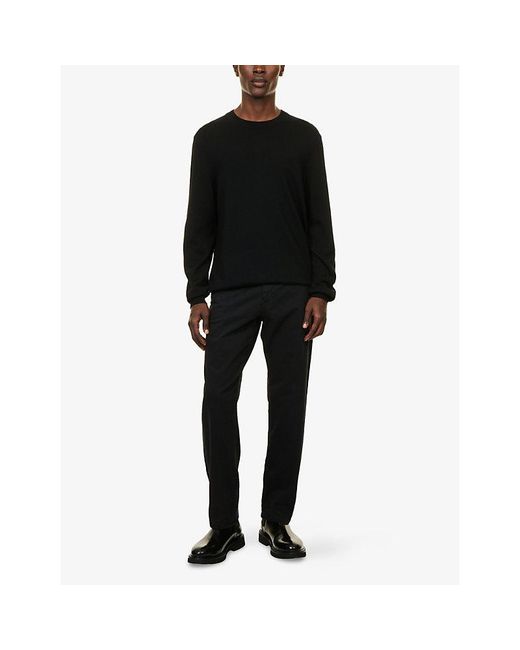 NN07 Black Aden Straight-Leg Cotton Chinos for men