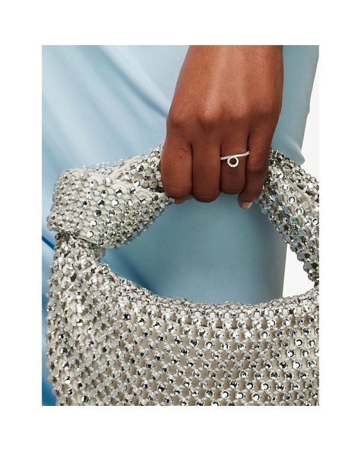 Delfina Delettrez Women's 18K White Gold Dots Diamond Ring - Rings