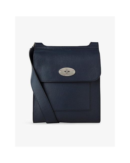 Mulberry Blue Antony Leather Satchel for men