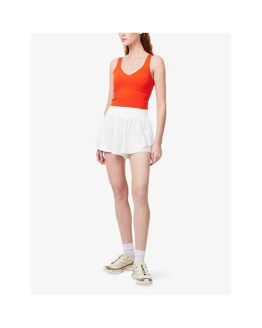 lululemon athletica White L W Shk It Hr Rn Shrt 25