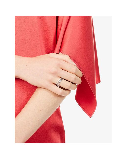 Indigo Lune White Aeryn Platinum-Plated Stainless-Steel And Cubic-Zirconia Ring