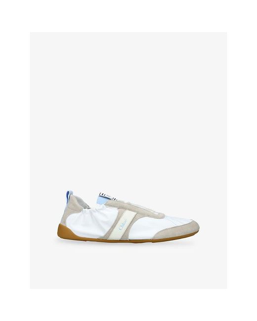 Chloé White Kick Flat Leather Trainers