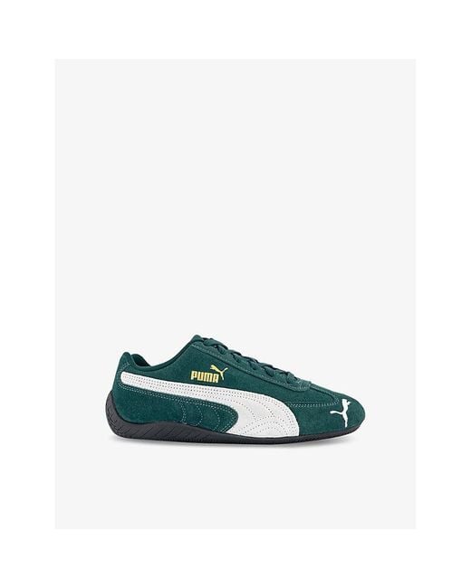 PUMA Green Speedcat Og Suede Low-Top Trainers