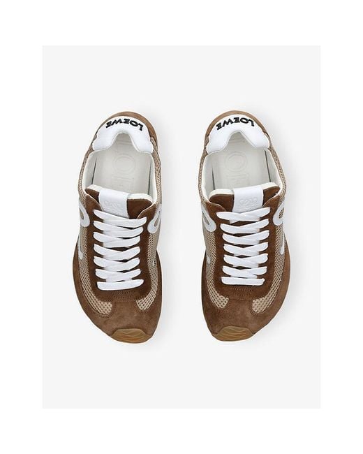 Loewe Natural Ballet Runner 2.0 Suede And Mesh Trainers