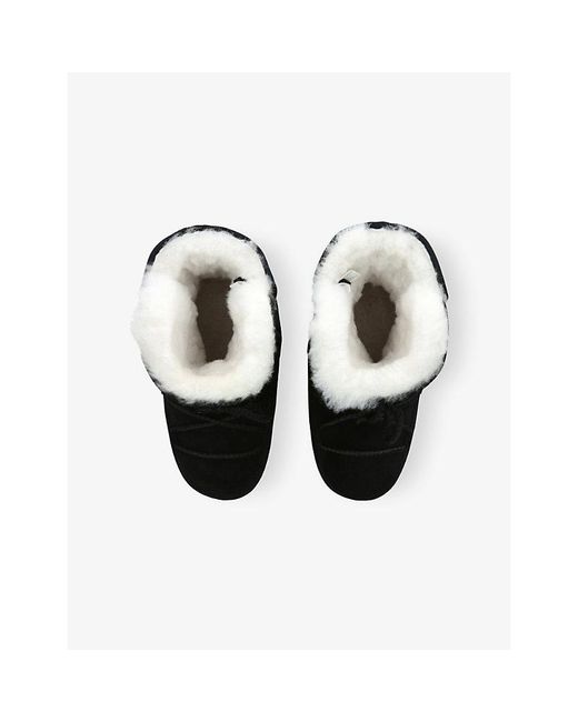 Moon Boot Black Evx Suede And Shearling Snow Boots