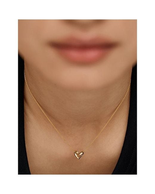 Monica Vinader White Infinity Heart Small 18Ct Vermeil Necklace