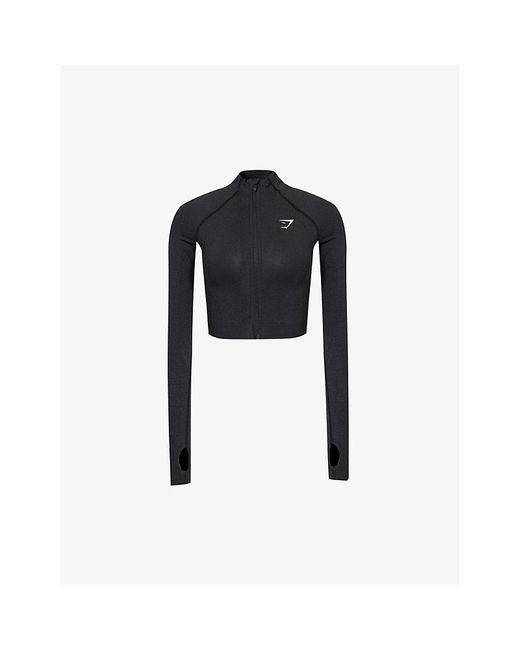 GYMSHARK Black Vital Seamless 2.0 Stretch-jersey Jacket X