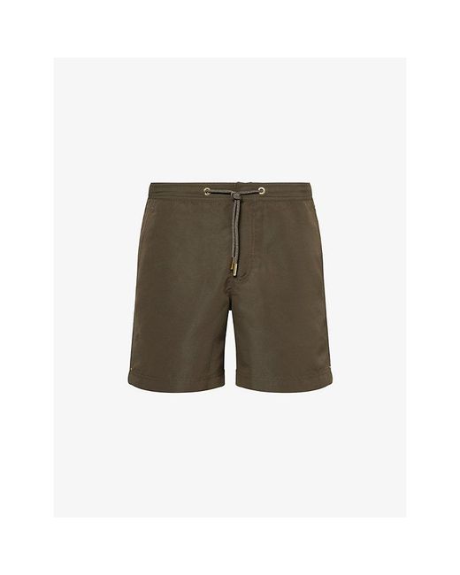 Orlebar Brown Green Bulldog Drawcord Regular-Fit Swim Shorts for men