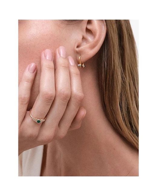 Astley Clarke Metallic Icon 14Ct- Emerald And Lab-Grown Diamond Ring