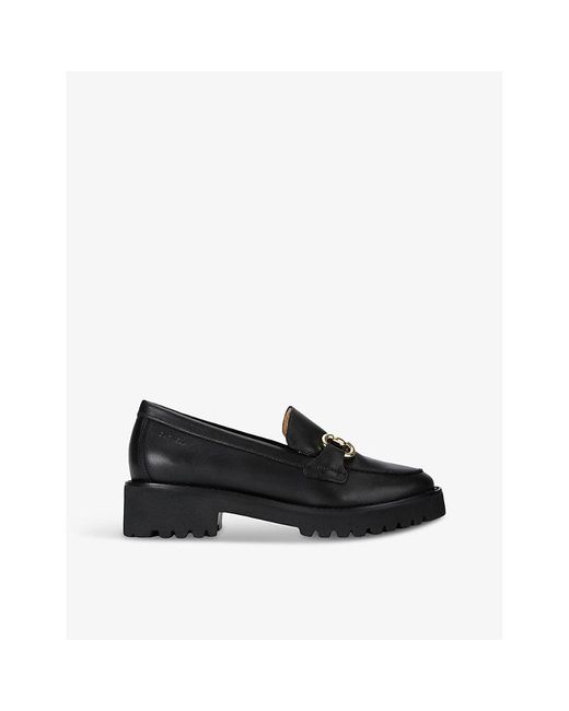 Carvela Kurt Geiger Black Chester Comfort-Sole Faux-Leather Loafers