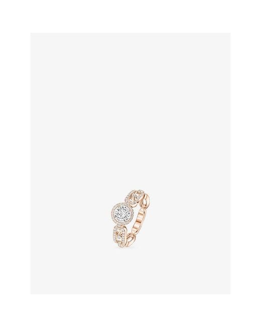 Messika White Move Link 18Ct Rose- And 0.30Ct Brilliant-Cut Diamond Ring