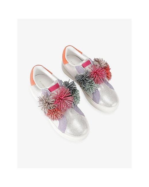 Kurt Geiger Multicolor Laney Pom-Pom Leather Trainers