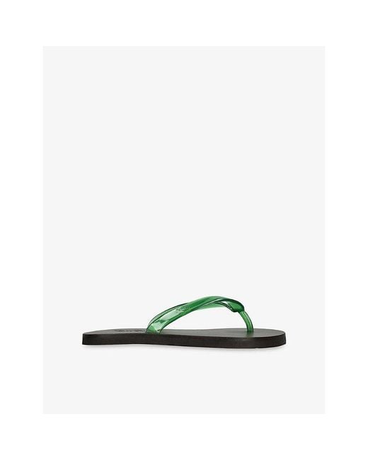 Ancient Greek Sandals Green Saionara Jelly Flip-Flop Sandals