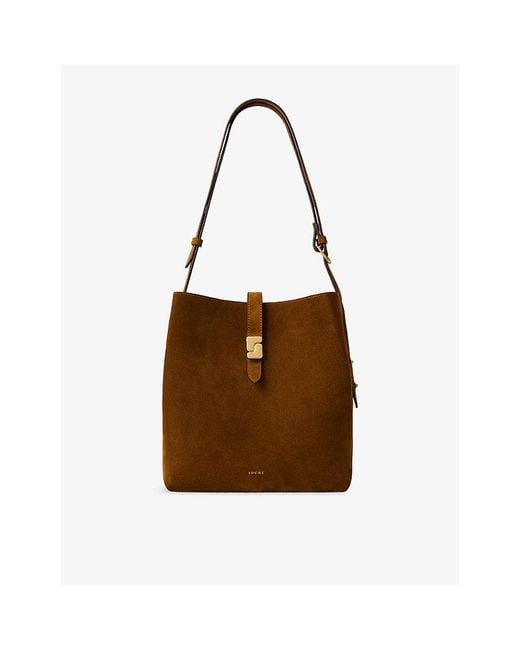 Soeur Brown Bello Suede Shoulder Bag