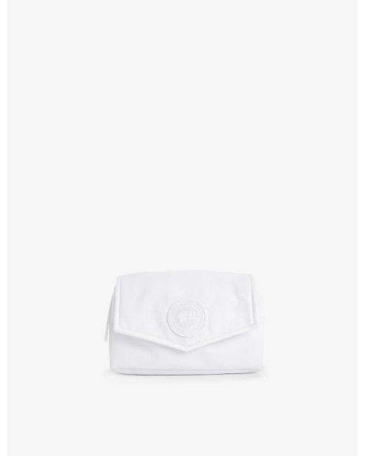 Canada Goose White Mini Brand-patch Woven Bumbag