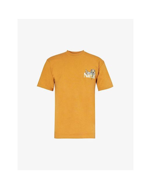 Market Yellow Better Call Bear Graphic-print Cotton-jersey T-shirt for men