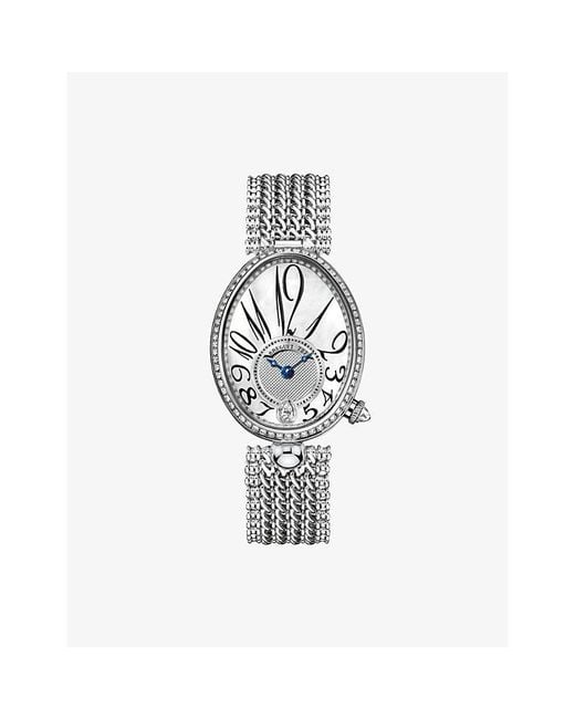 Breguet White Reine De Naples 18Ct- And 1.23Ct Diamond Automatic Watch 28.5Mm for men