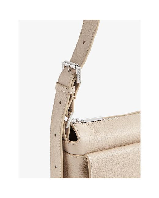 Whistles White Tilda Pocket-detail Leather Shoulder Bag