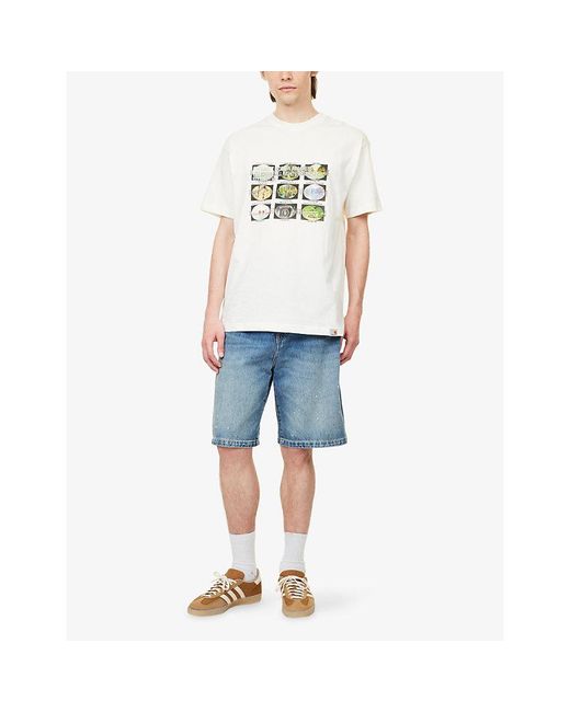 Carhartt Blue Landon Straight-Leg Denim Shorts for men