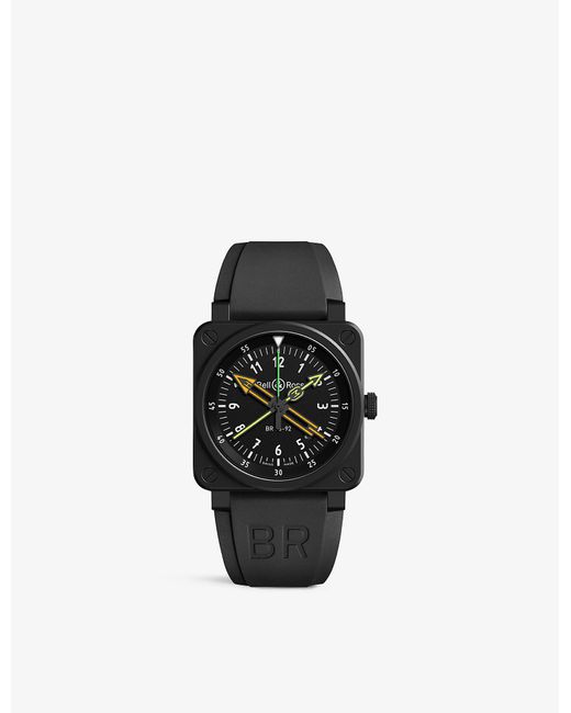Bell & Ross Br0392-rco-ce/srb Aviation Ceramic And Rubber Automatic Watch in Black for Men | Lyst UK