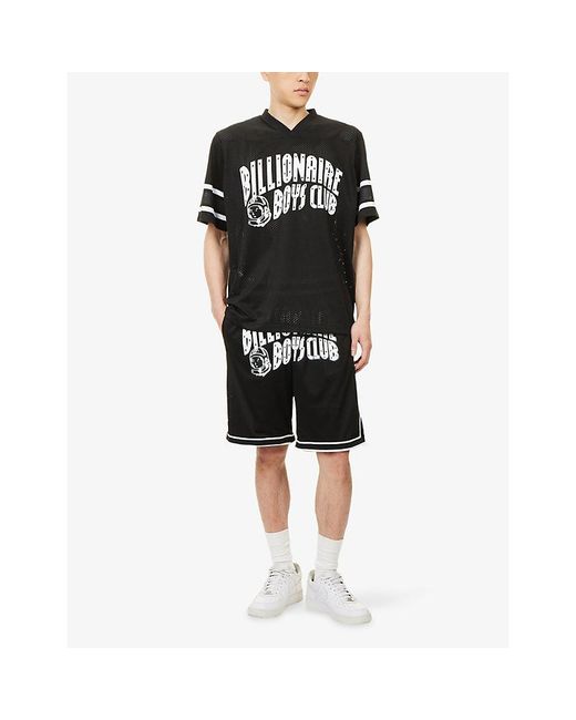 BBCICECREAM Black Arch Logo Mesh Shorts for men