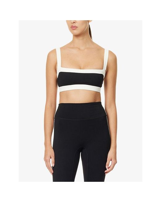Cheap Monday Black Outpost Square-Neck Sports Bra