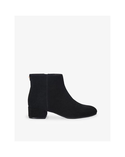 Carvela Kurt Geiger Women's Black Gaia Heeled Suede Ankle Boots