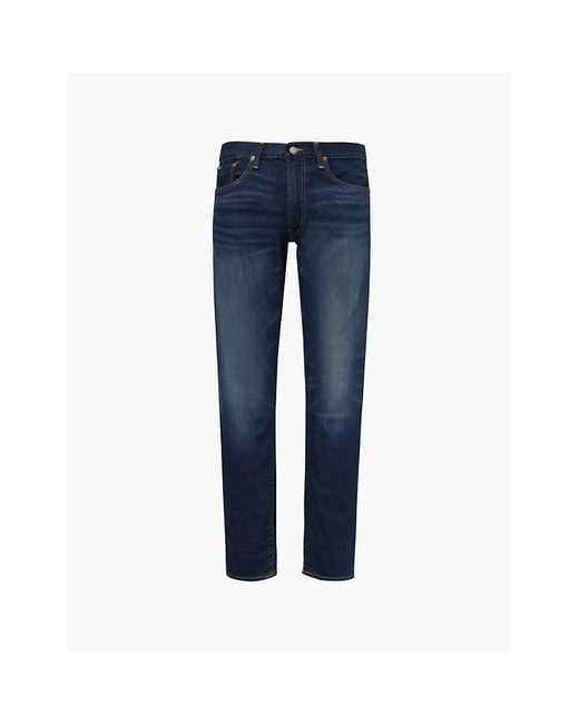 Polo Ralph Lauren Blue Sullivan Logo-Embroidered Slim-Leg Stretch-Denim Jeans for men