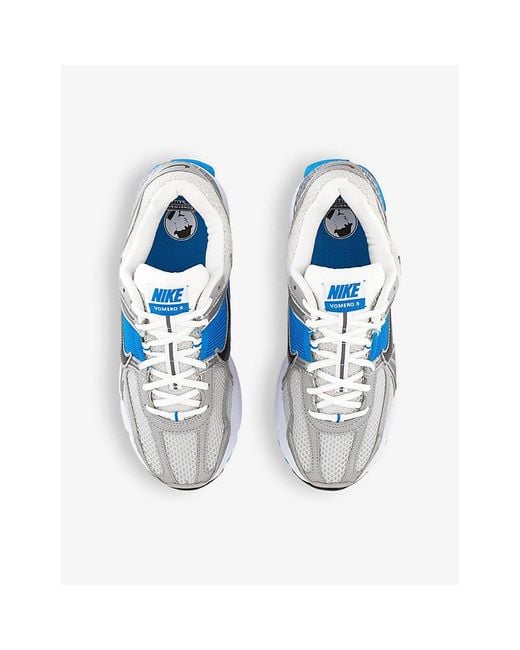 Nike Blue Zoom Vomero 5 Logo-embossed Leather And Mesh Low-top Trainers for men