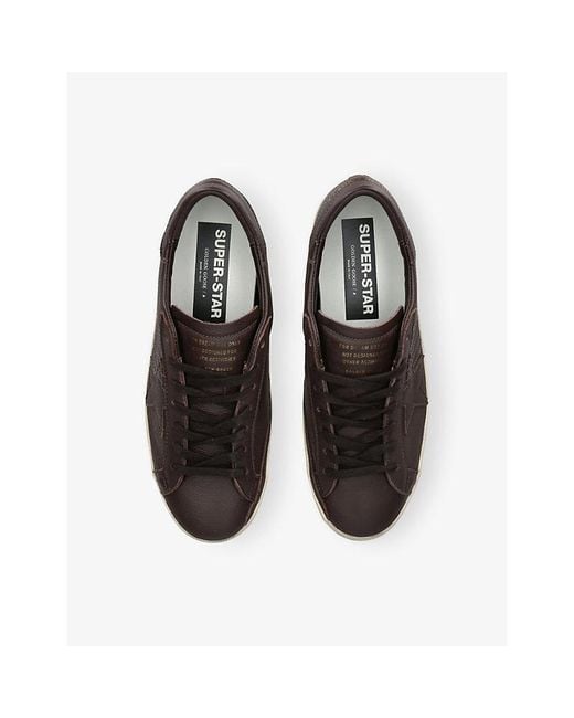 Golden Goose Deluxe Brand Brown Super Star 55381 Leather Trainers