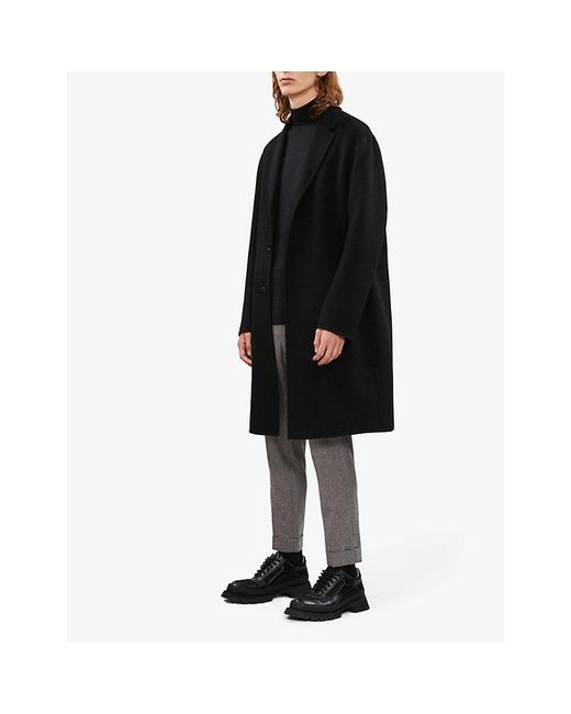 John Smedley Black Cherwell Turtleneck Wool Jumper for men