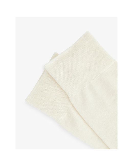 Falke White Softmerino Stretch-Wool Blend Socks