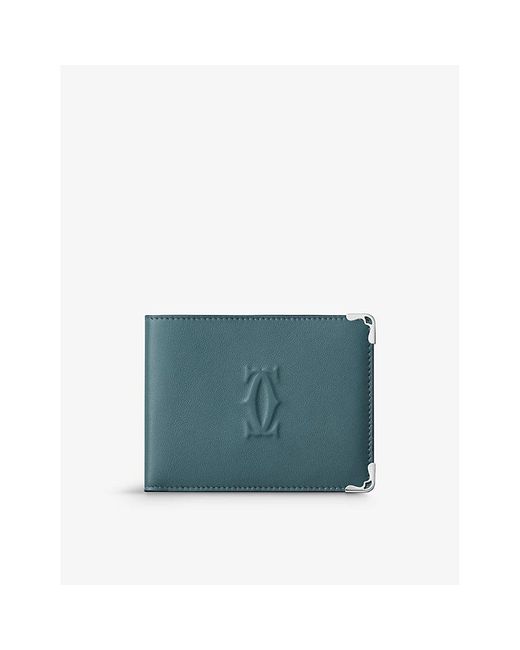 Cartier Blue Must De Six-card Leather Wallet