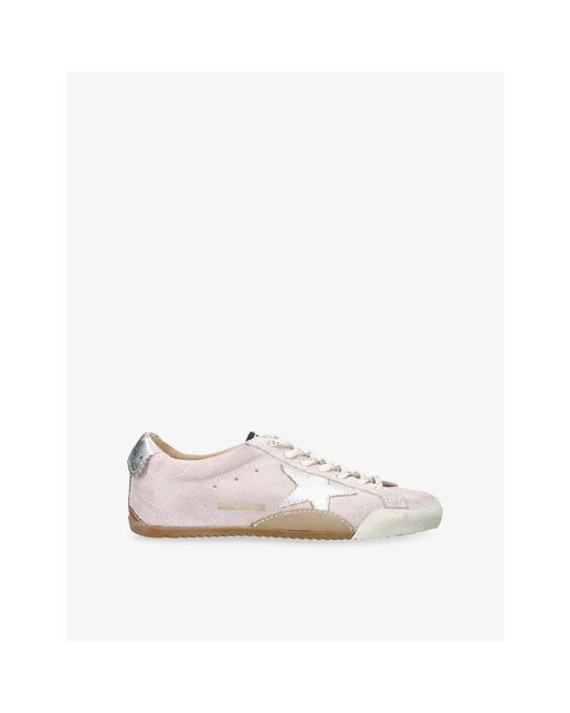 Golden Goose Deluxe Brand White True-Star Suede Low-Top Trainers