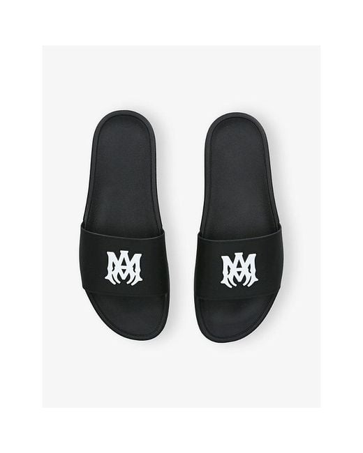 Amiri Black Ma Pool Rubber Sliders for men