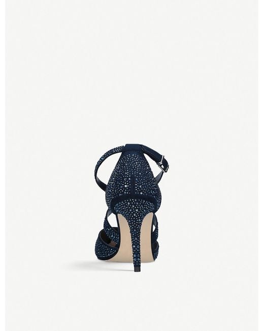 Carvela Kurt Geiger Kross Jewel Embellished Faux suede Court Shoes in Blue Lyst Australia