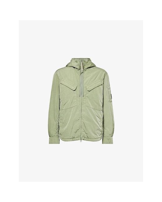 C P Company Green Chrome Padded Waterproof Jacket for men