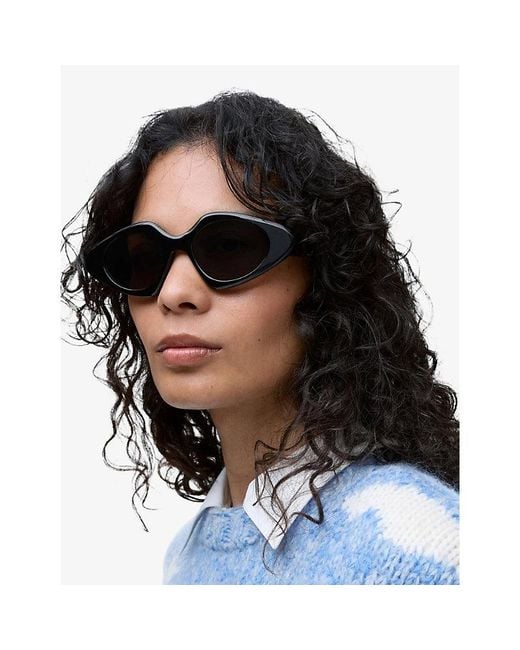 Loewe Black Triangle Slim Acetate Sunglasses