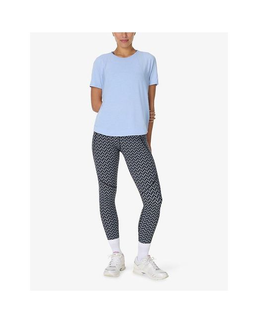 Sweaty Betty Blue Breathe Easy Mesh T-Shirt