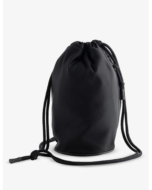 Sacai Black Logo-embroidered Shell Bucket Bag