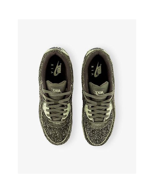 Nike Green Air Max 90 Suede Trainers for men