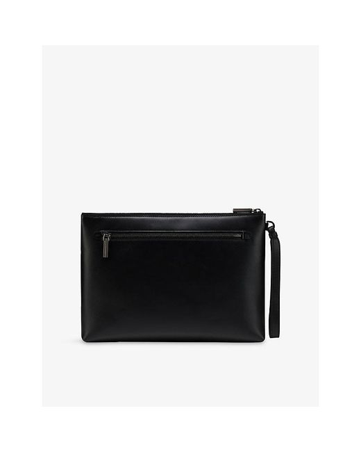Christian Louboutin Black Kosmica Leather Pouch for men