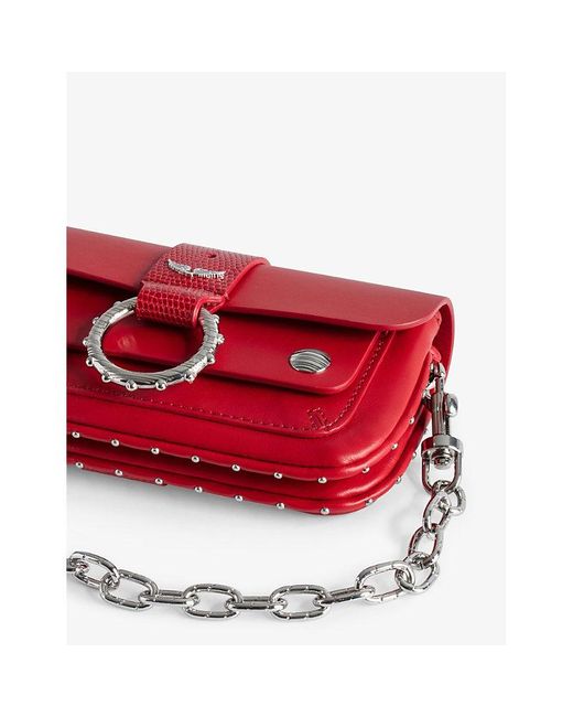 Zadig & Voltaire Kate Studembellished Leather Wallet Bag in Red Lyst